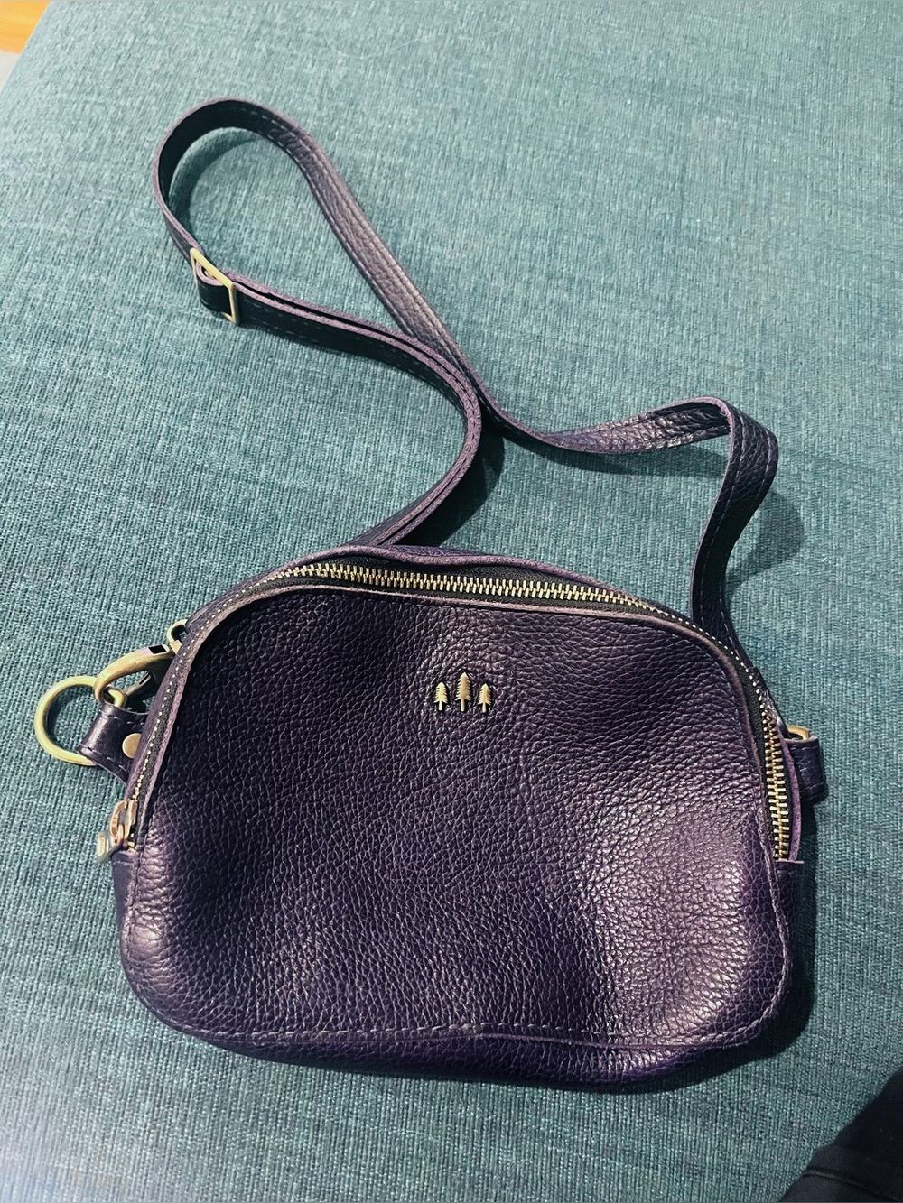 Portland Leather Crossbody Bag in Cobalt